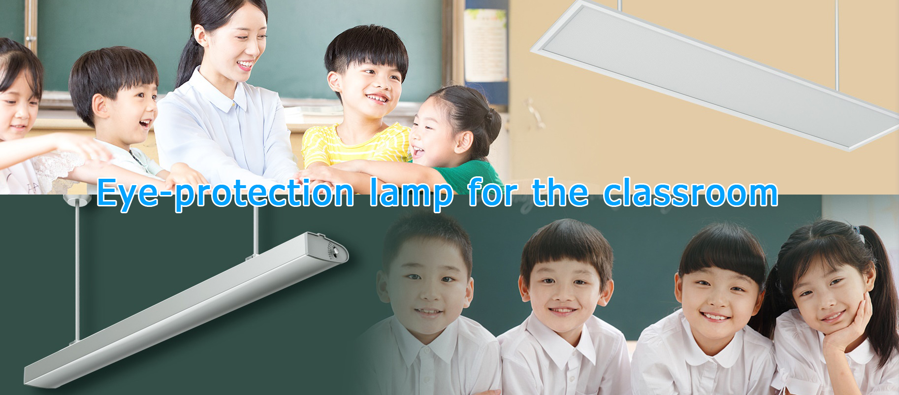 Eye-protection lamp for the classroom