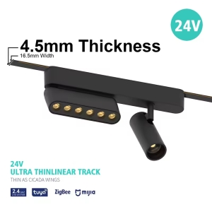 4.5mm Ultra Thin Magnet Track Lamp 24v Mini Ceiling Surface Mounted Led Magnetic Track Light System