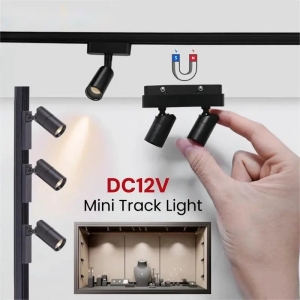 LED Showcase Cabinet Magnetic Track Lamp DC12V Mini  Jewelry Display Lamp Magnetic Rail Suface Mounted Exhibition Wardrobe Magnetic Track Lighting System Display Light