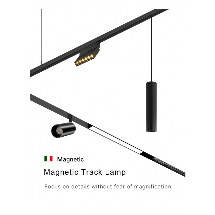 LED lights for magnetic track system