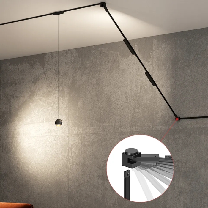 Ultra Thin Smart Recessed Rail Magnet Wireless 24v 48v Linear System Led Magnetic Track Light system